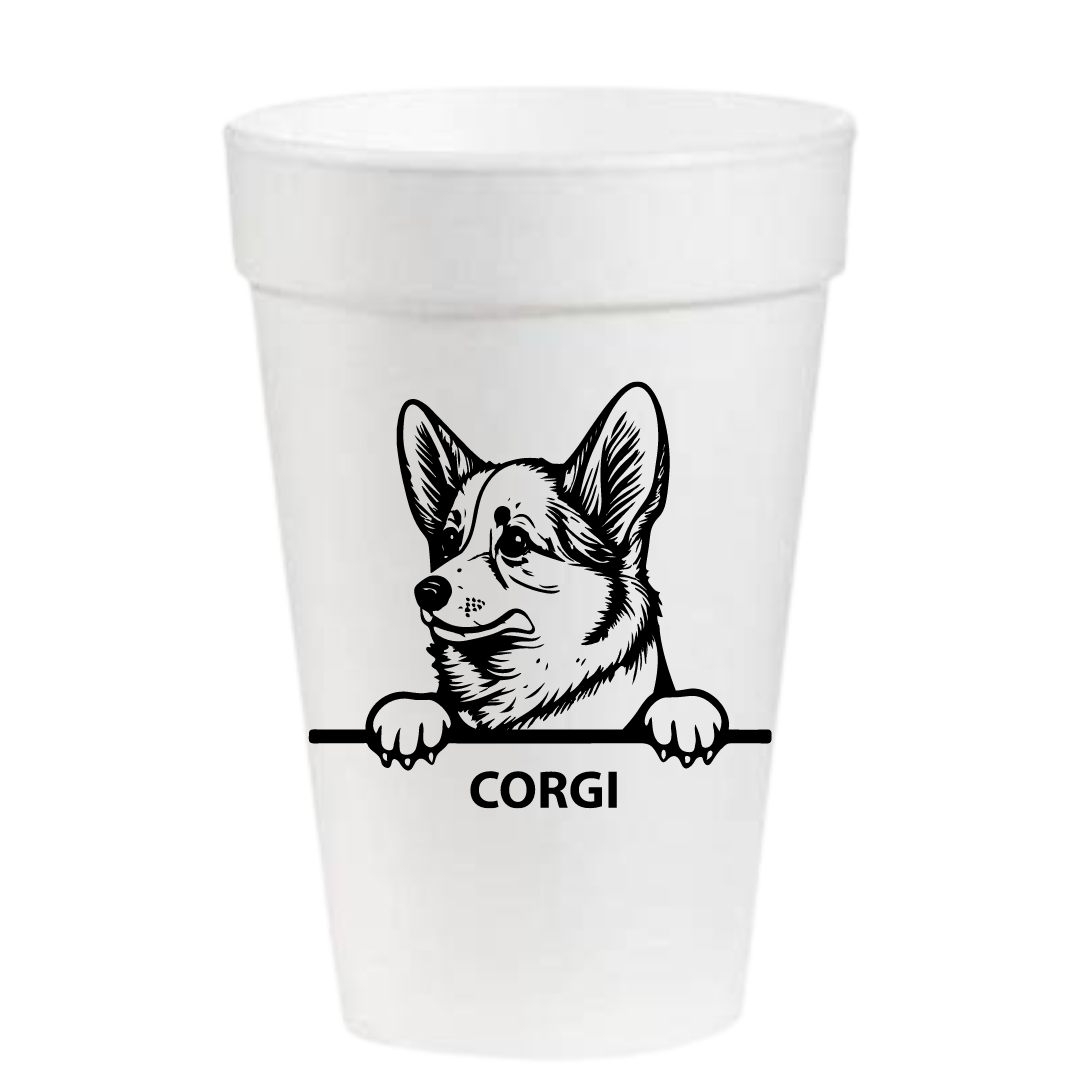 Corgi- 16oz Styrofoam Cups