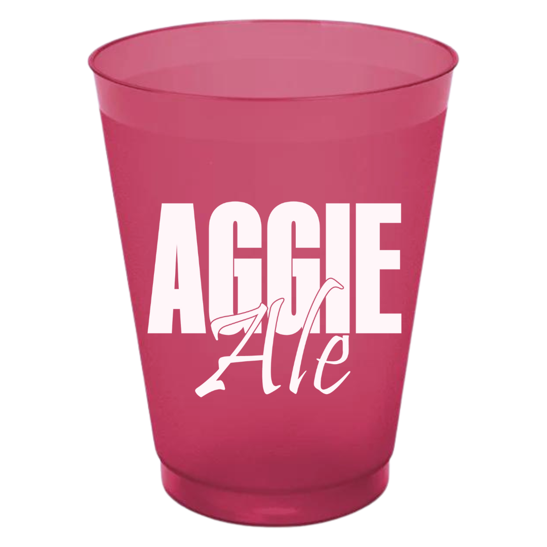 Aggie Ale on Maroon- 16oz Frost Flex Cups