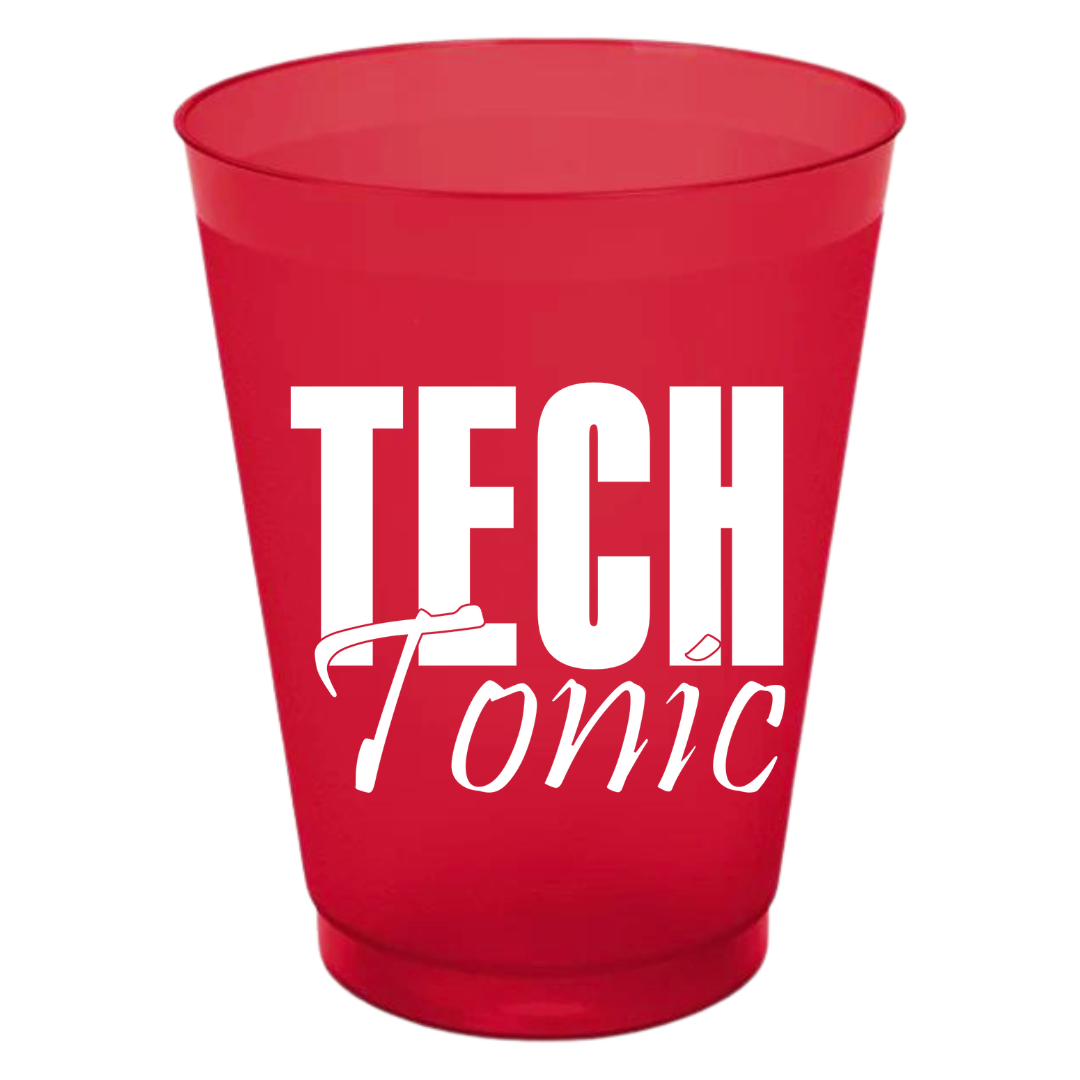 Tech Tonic on Red- 16oz Frost Flex Cups