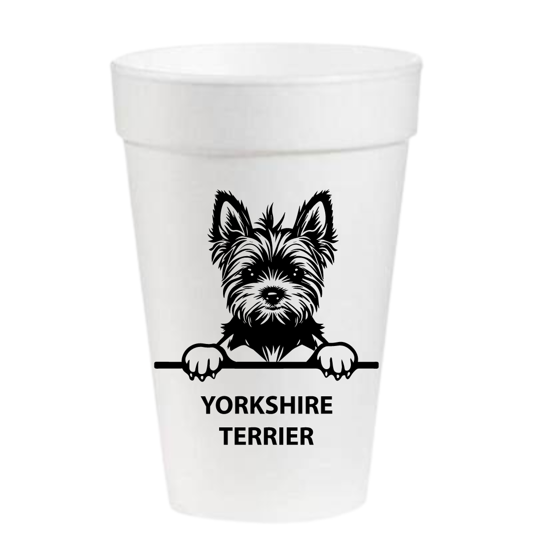 Yorkshire Terrier- 16oz Styrofoam Cups