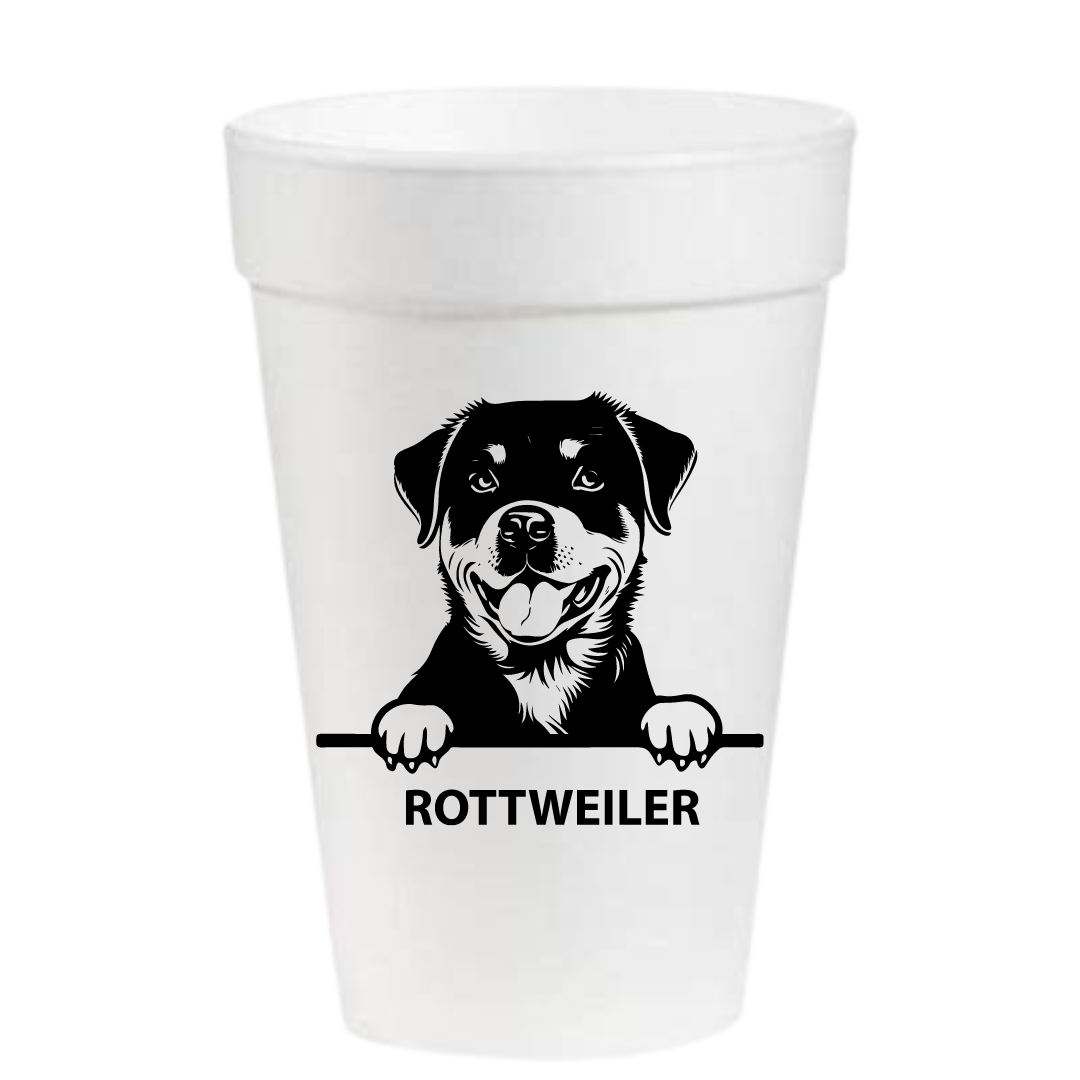 Rottweiler- 16oz Styrofoam Cups