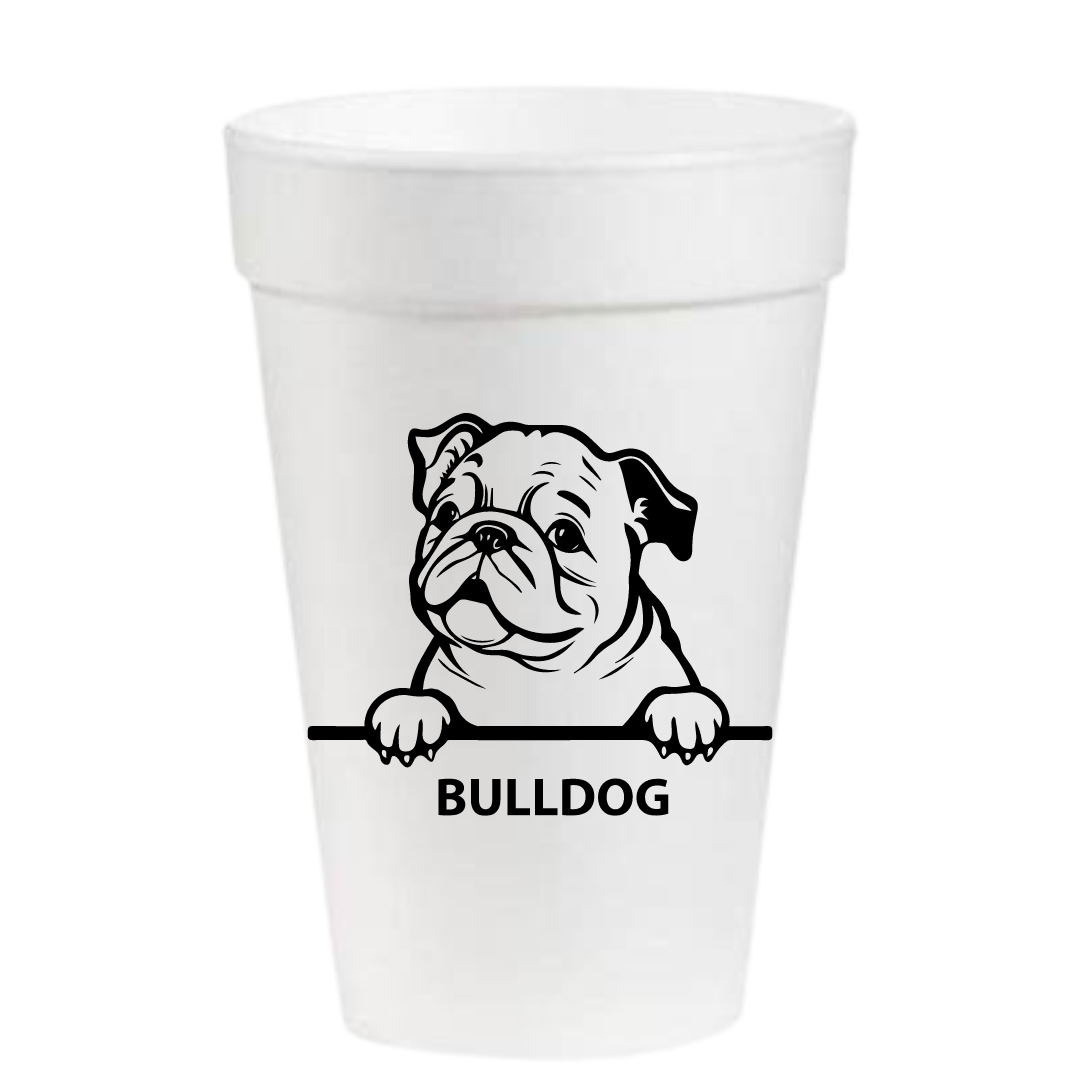 Bulldog- 16oz Styrofoam Cups