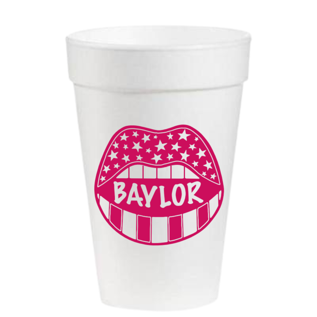 Baylor Game Day in Pink- 16oz Styrofoam Cups