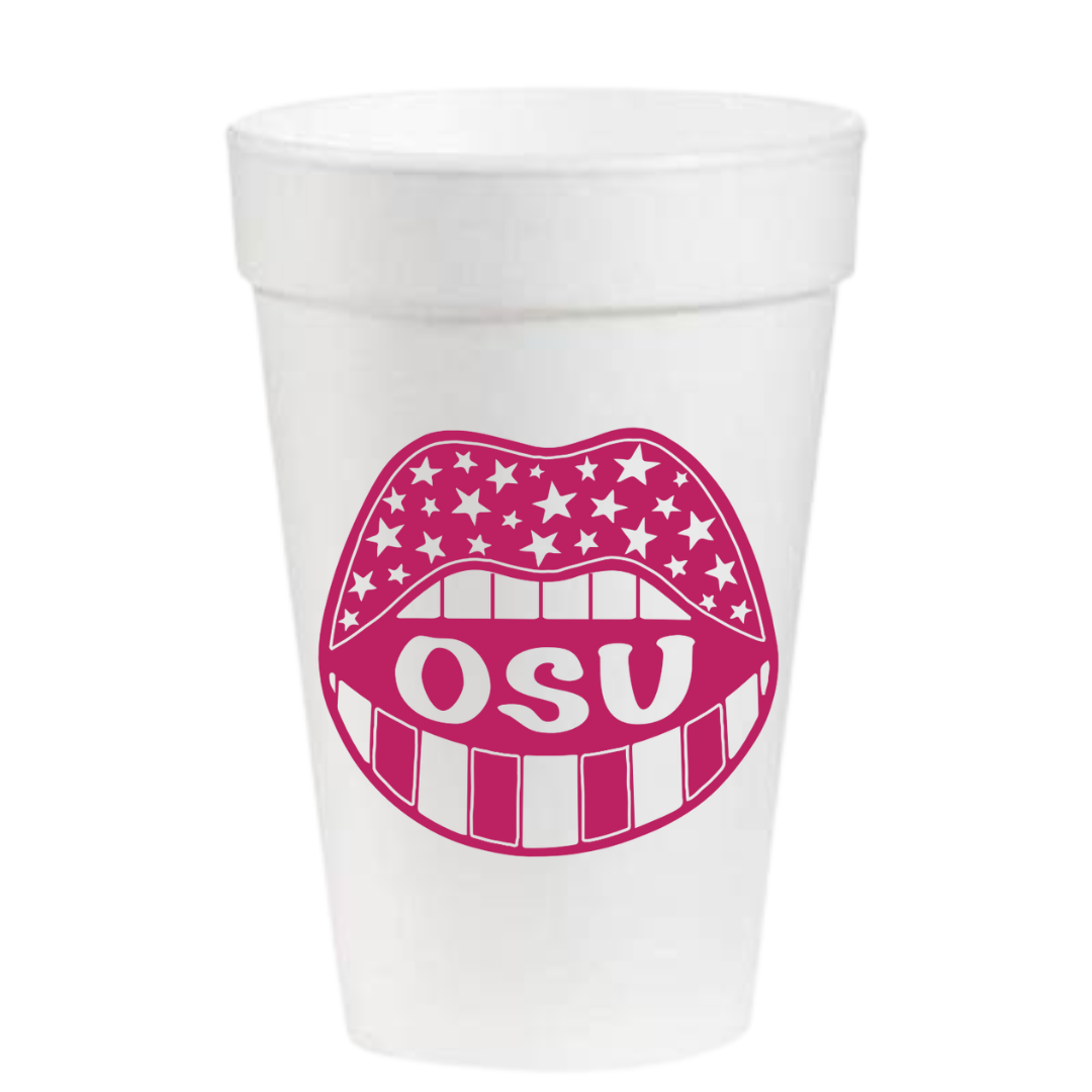 OSU Game Day in Pink- 16oz Styrofoam Cups