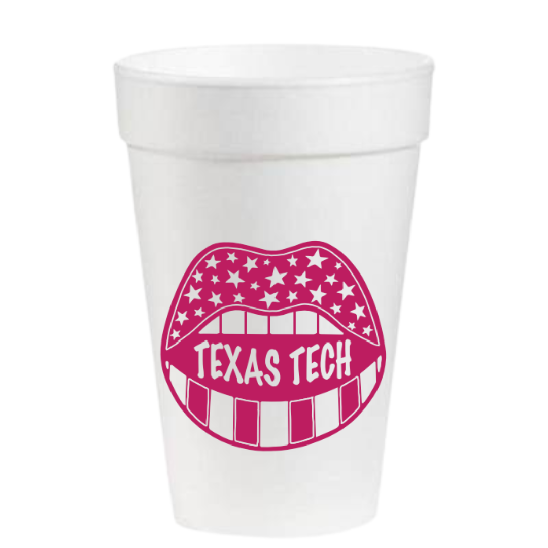 Texas Tech Game Day in Pink- 16oz Styrofoam Cups