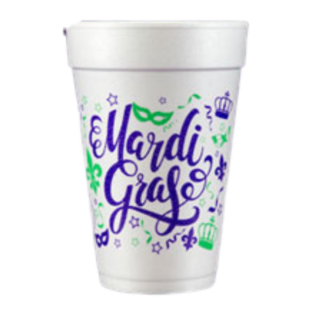 16 oz Heart of Hearts Foam Cups - Pack of 10 (Each) – Mardi Gras Spot