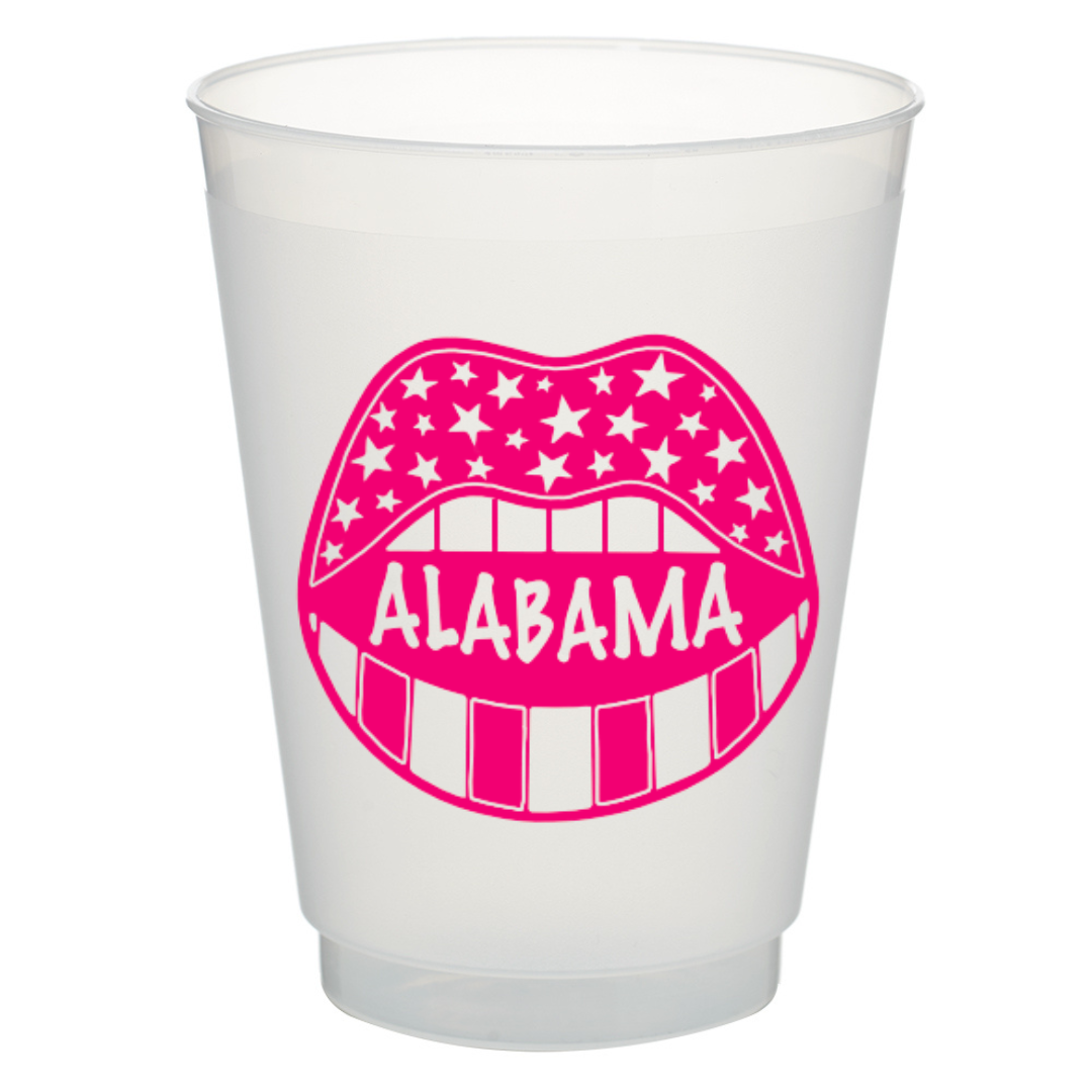 Alabama Game Day in Pink - 16oz Frost Flex Cups