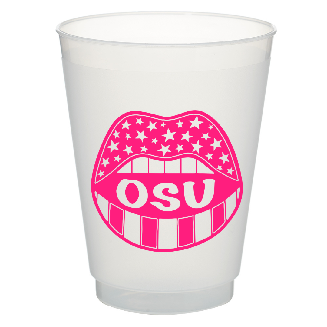 OSU Game Day in Pink - 16oz Frost Flex Cups