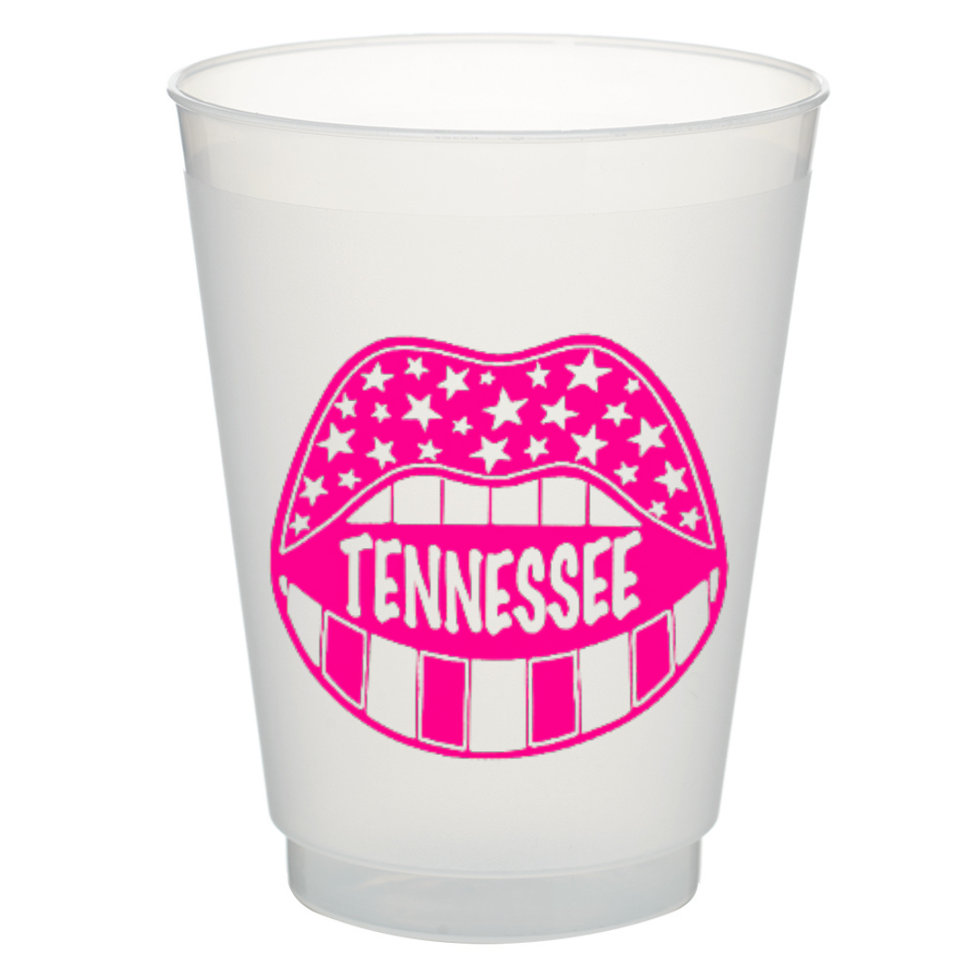 Tennessee Game Day in Pink - 16oz Frost Flex Cups