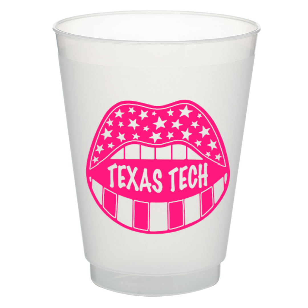 Texas Tech Game Day in Pink - 16oz Frost Flex Cups