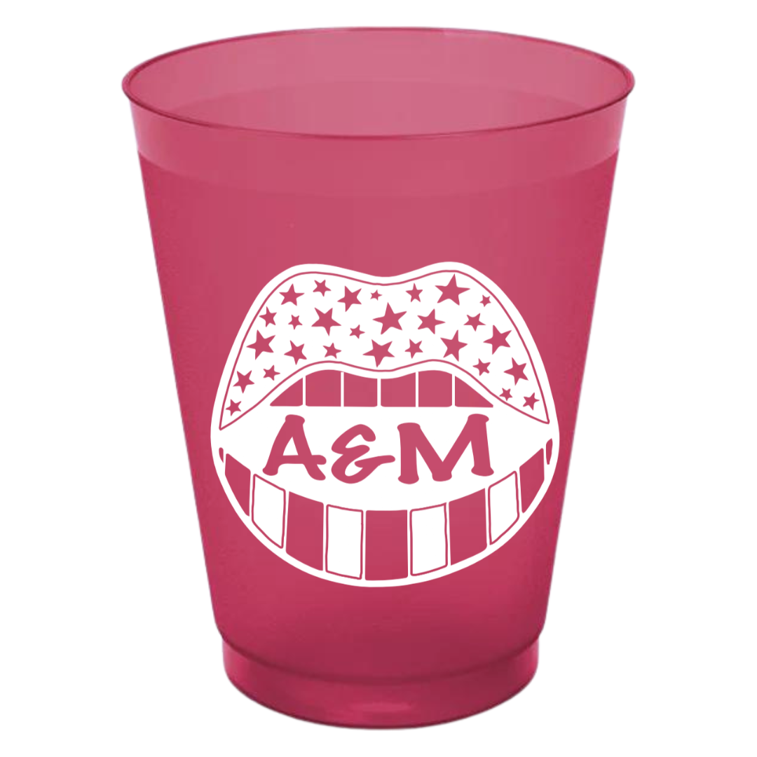 Texas A&M Game Day on Maroon- 16oz Frost Flex Cups