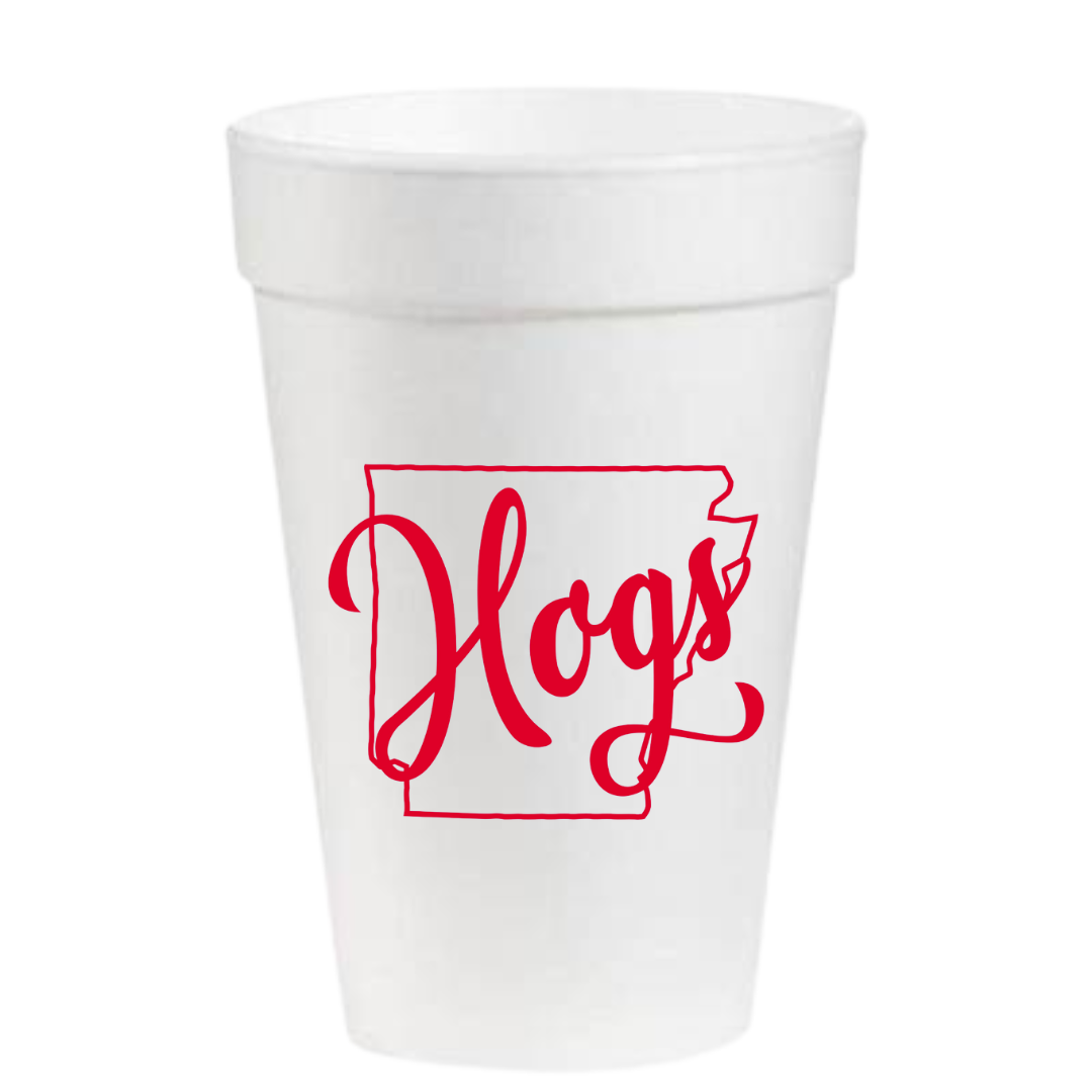 Arkansas Hogs- 16oz Styrofoam Cups