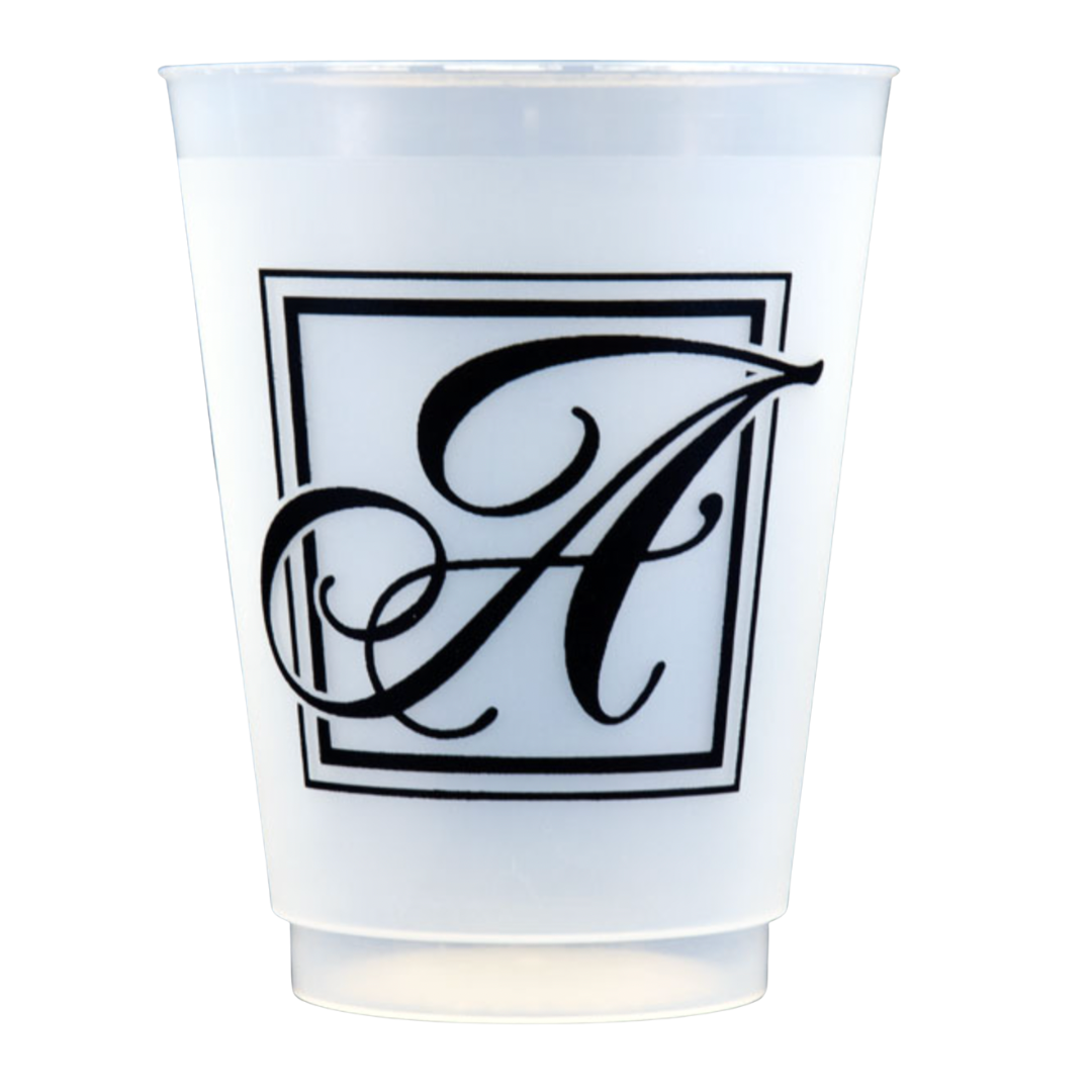 Monogram Letters- 16oz Frost Flex Cups