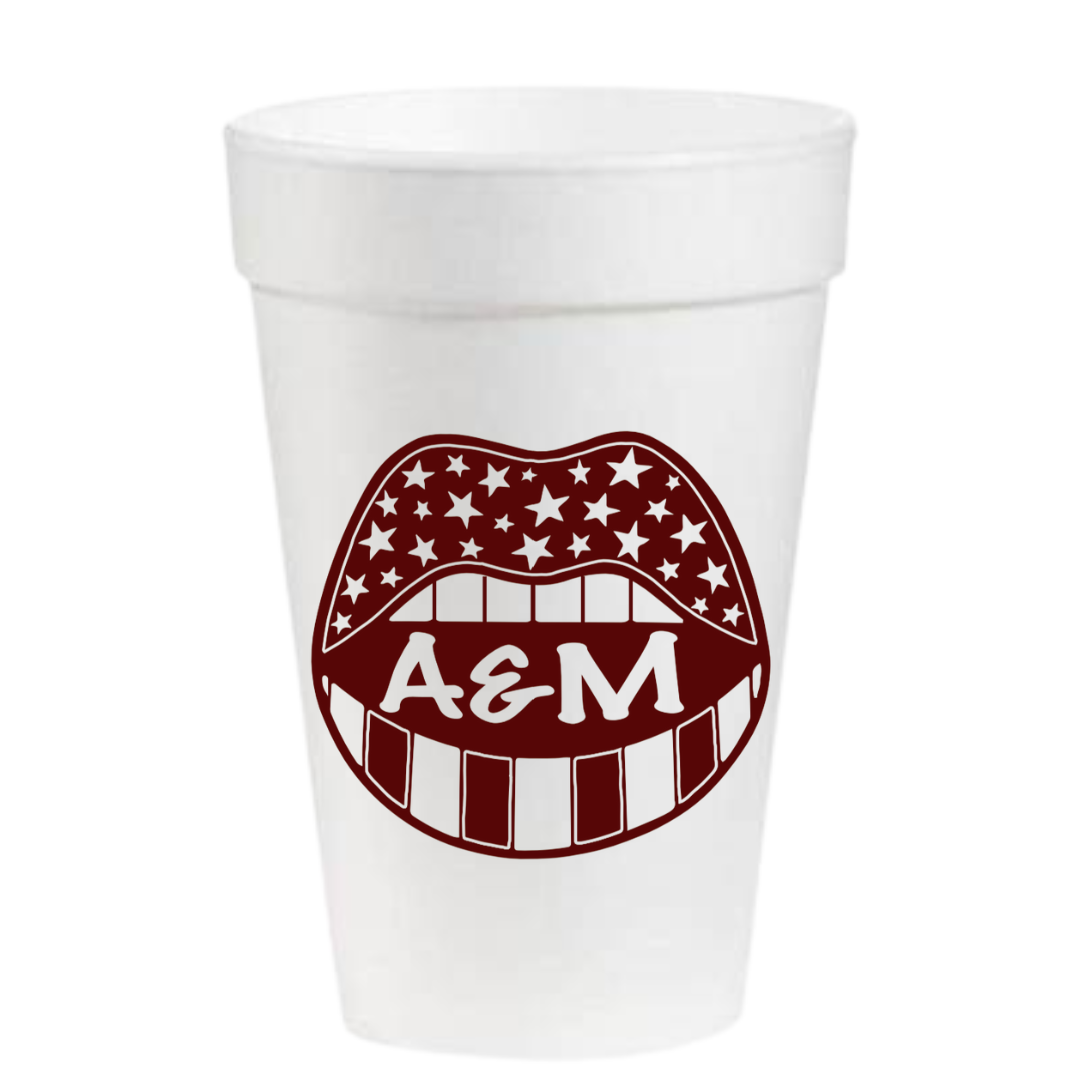 Texas A&M Game Day- 16oz Styrofoam Cups