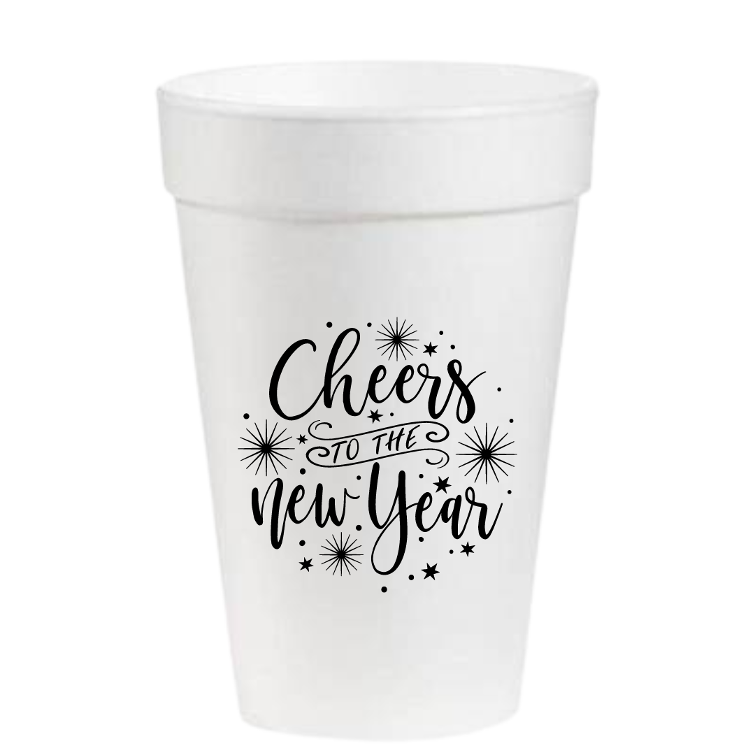 Cheers to the New Year - 16oz Styrofoam Cups