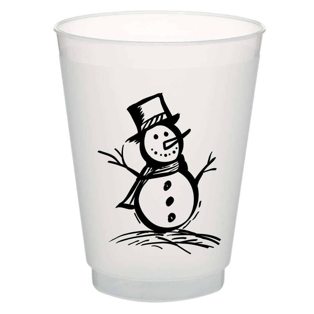 Snowman White - 16oz Frost Flex cups