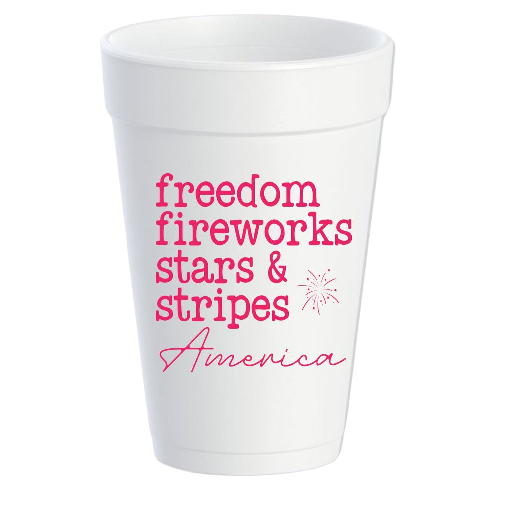 Politics - 16 oz. Styrofoam Cups - Pink Machine