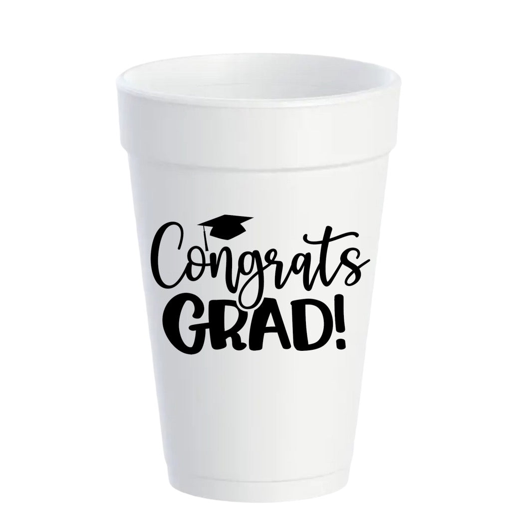Congratulations Grad - 16oz Styrofoam Cups