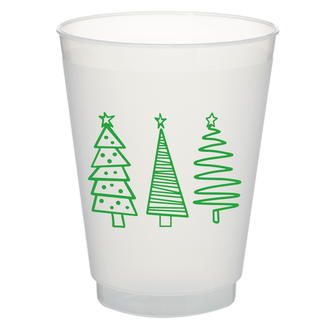 Christmas Tree Trio - 16oz Frost Flex Cups
