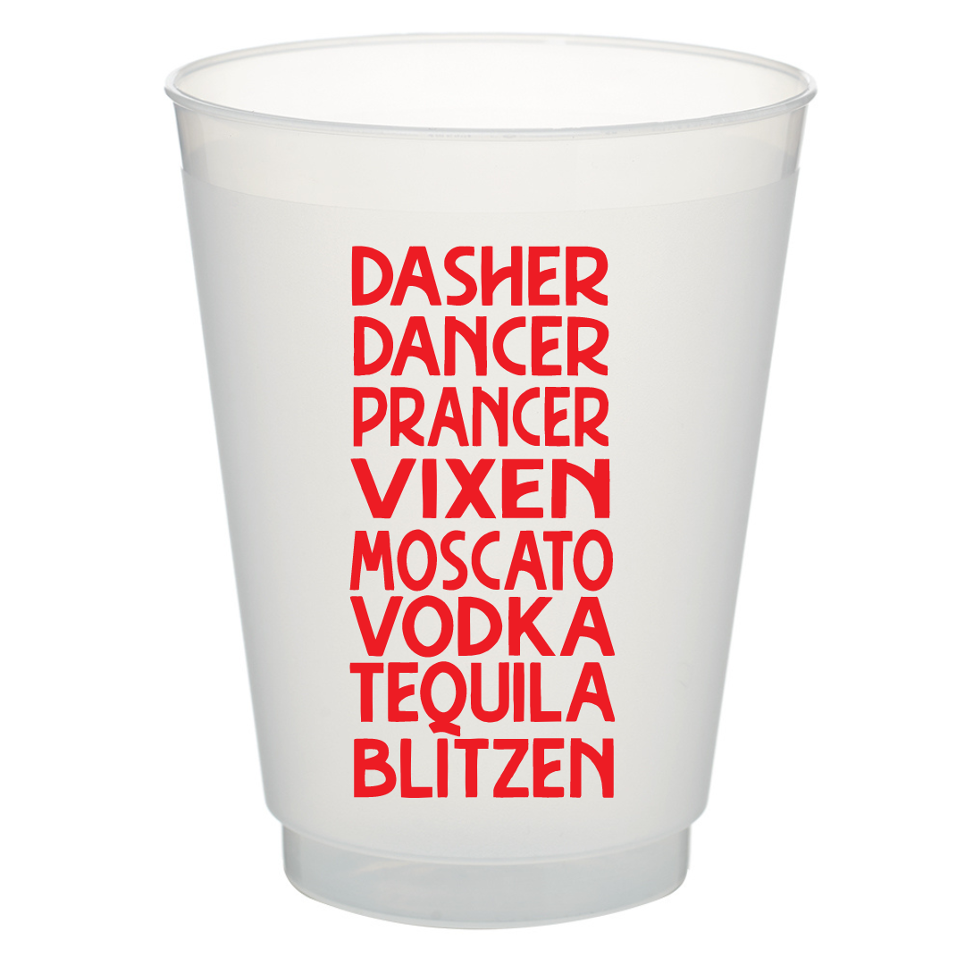 Dasher, Dancer...Tequila Blitzen - 16 oz Frost Flex Cups
