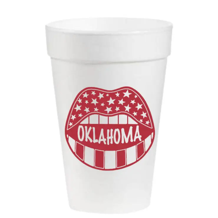 Oklahoma Game Day- 16oz Styrofoam Cups